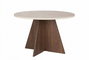 Nordure Mesa de Comedor Travertino y Venezia Walnut